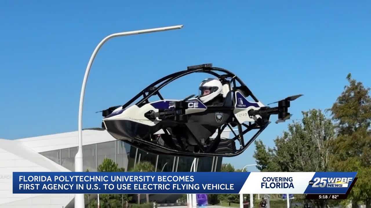 Florida Polytechnic University develops electric flying vehicle for police emergencies — WPBF West Palm Beach, Denton Community news
