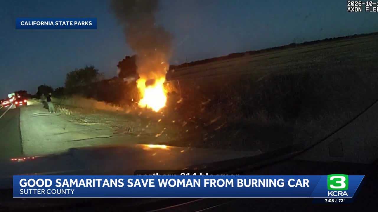 Officers rescue woman from burning car — WISN 12 Milwaukee, Denton Community news